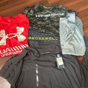 Under Armour Sportswear Collection in Red, Black, Gray, and Camo